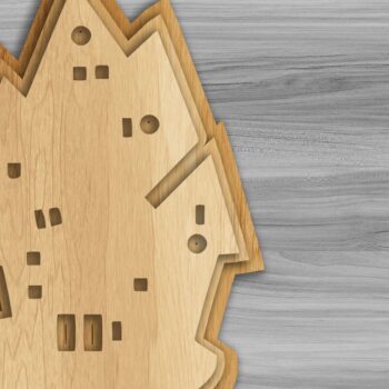 Intra απο ξύλο plywood 3mm-4mm πάχος - Halloween Haunted House Laser/Κοπή ξύλου Δίασταση 15x15 cm INTRAFABR-36353728 - Image 1