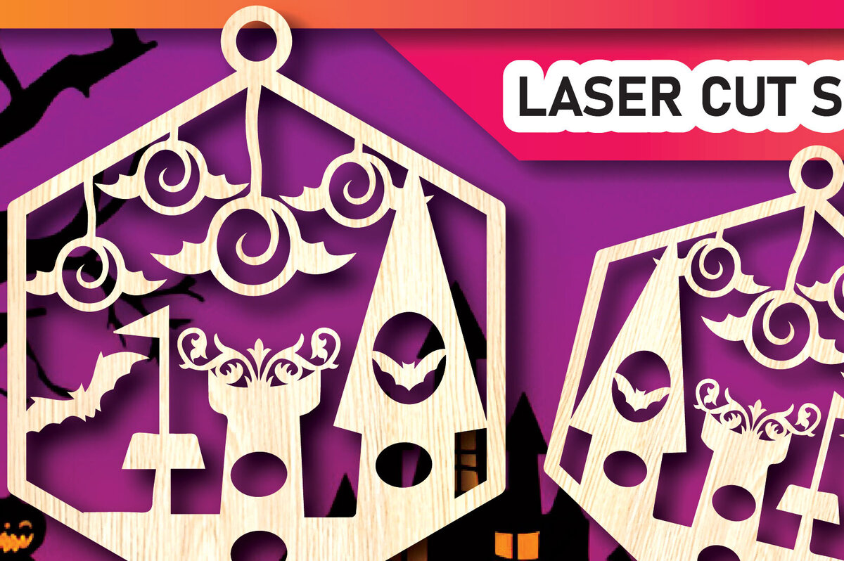 Intra απο ξύλο plywood 3mm-4mm πάχος - Στολίδια στοιχειωμένου σπιτιού για το Halloween Δίασταση 6x6 cm INTRAFABR-104701893