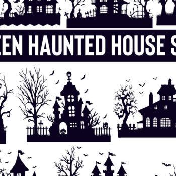 Intra απο ξύλο plywood 3mm-4mm πάχος - Πακέτο Halloween Haunted House Δίασταση 15x15 cm INTRAFABR-125229675 - Image 1