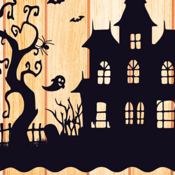 Intra απο ξύλο plywood 3mm-4mm πάχος - Πακέτο Halloween Haunted House Δίασταση 15x15 cm INTRAFABR-125229675 - Image 5