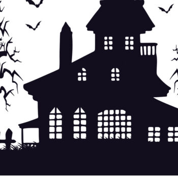 Intra απο ξύλο plywood 3mm-4mm πάχος - Halloween Haunted House Design 1 Δίασταση 15x15 cm INTRAFABR-125255006 - Image 1