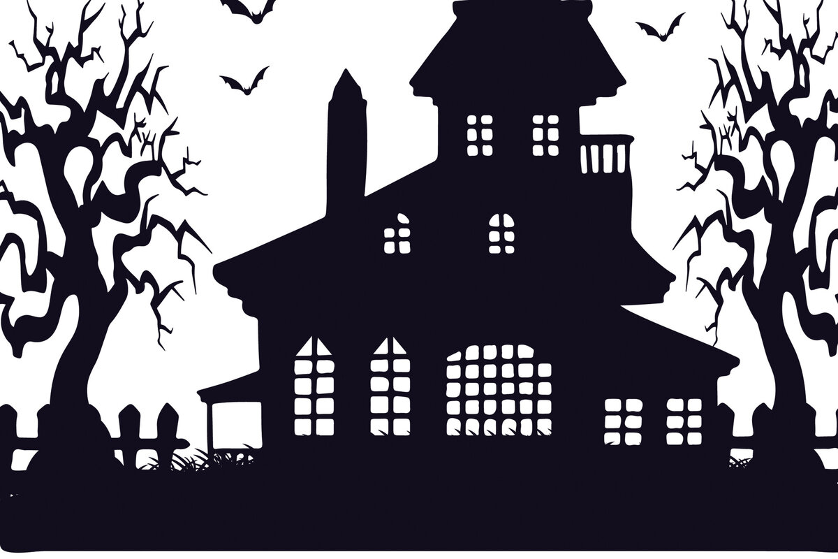 Intra απο ξύλο plywood 3mm-4mm πάχος - Halloween Haunted House  Design 1 Δίασταση 15x15 cm INTRAFABR-125255006