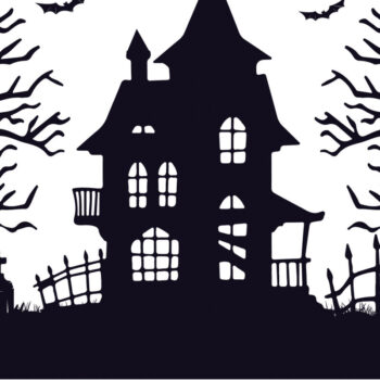Intra απο ξύλο plywood 3mm-4mm πάχος - Halloween Haunted House Design 5 Δίασταση 15x15 cm INTRAFABR-125255364 - Image 1