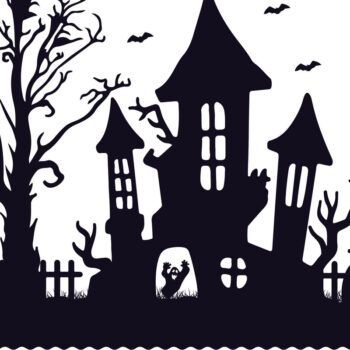 Intra απο ξύλο plywood 3mm-4mm πάχος - Halloween Haunted House Design 8 Δίασταση 15x15 cm INTRAFABR-125255562 - Image 1