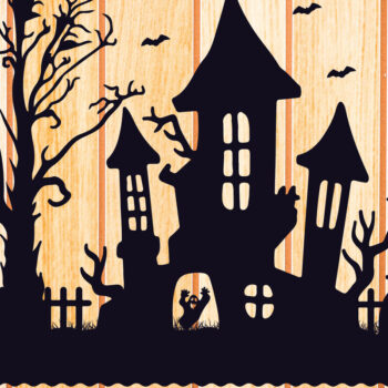 Intra απο ξύλο plywood 3mm-4mm πάχος - Halloween Haunted House Design 8 Δίασταση 15x15 cm INTRAFABR-125255562 - Image 2