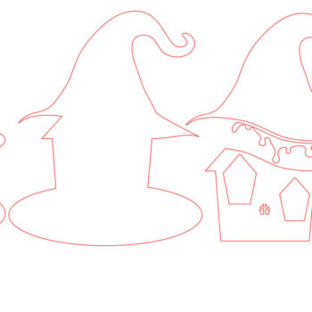 Intra απο ξύλο plywood 3mm-4mm πάχος -  κοπής με λέιζερ Halloween House Δίασταση 15x15 cm INTRAFABR-106046727 - Image 2