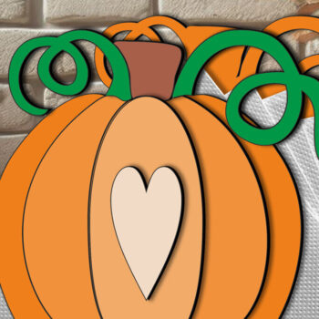Intra απο ξύλο plywood 3mm-4mm πάχος - Halloween Heart Pumpkin Ppkin Laser Δίασταση 15x15 cm INTRAFABR-106762833 - Image 1