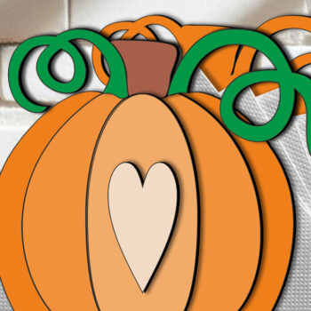 Intra απο ξύλο plywood 3mm-4mm πάχος - Halloween Heart Pumpkin Ppkin Laser Δίασταση 15x15 cm INTRAFABR-106762833 - Image 2