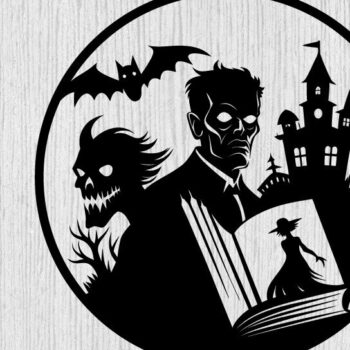 Intra απο ξύλο plywood 3mm-4mm πάχος - Αρχεία λέιζερ μετάλλων βιβλίων τρόμου Halloween Δίασταση 40x50 cm INTRAFABR-103743384 - Image 1