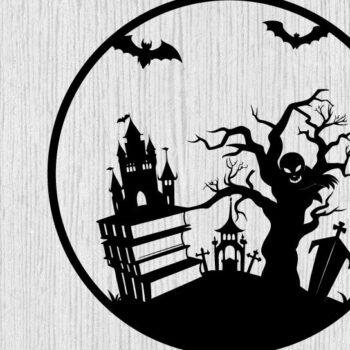 Intra απο ξύλο plywood 3mm-4mm πάχος - Αρχεία λέιζερ μετάλλων βιβλίων τρόμου Halloween Δίασταση 40x50 cm INTRAFABR-103742573 - Image 1