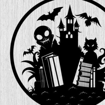 Intra απο ξύλο plywood 3mm-4mm πάχος - Βιβλία τρόμου Halloween Μεταλλική τέχνη τοίχου Δίασταση 40x50 cm INTRAFABR-103393687 - Image 1