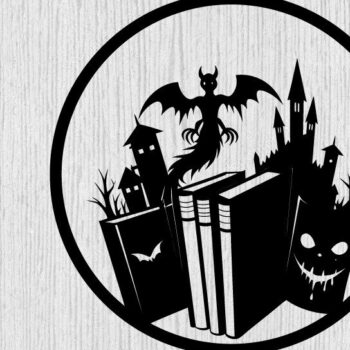 Intra απο ξύλο plywood 3mm-4mm πάχος - Βιβλία τρόμου Halloween Μεταλλική τέχνη τοίχου Δίασταση 40x50 cm INTRAFABR-103394884 - Image 1