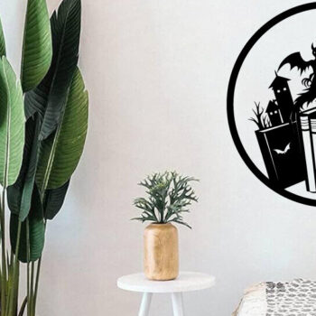 Intra απο ξύλο plywood 3mm-4mm πάχος - Βιβλία τρόμου Halloween Μεταλλική τέχνη τοίχου Δίασταση 40x50 cm INTRAFABR-103394884 - Image 3