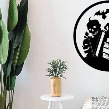 Intra απο ξύλο plywood 3mm-4mm πάχος - Βιβλία τρόμου Halloween Μεταλλική τέχνη τοίχου Δίασταση 40x50 cm INTRAFABR-103395404 - Image 3