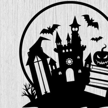 Intra απο ξύλο plywood 3mm-4mm πάχος - Βιβλία τρόμου Halloween Μεταλλική τέχνη τοίχου Δίασταση 40x50 cm INTRAFABR-103325162 - Image 1