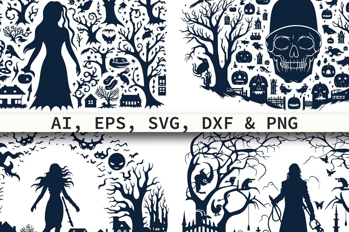 Intra απο ξύλο plywood 3mm-4mm πάχος - Πακέτο Halloween Horror Element  Δίασταση 15x15 cm INTRAFABR-80711791