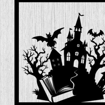 Intra απο ξύλο plywood 3mm-4mm πάχος - Halloween Horrors in This House Metal Δίασταση 40x50 cm INTRAFABR-104019464 - Image 1