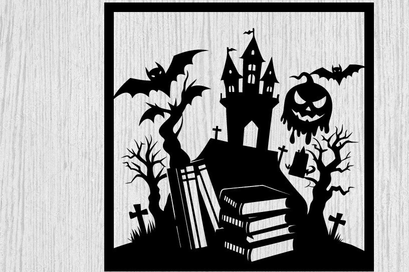 Intra απο ξύλο plywood 3mm-4mm πάχος - Halloween Horrors in This House Metal Δίασταση 40x50 cm INTRAFABR-104019554