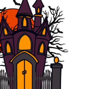 Intra απο ξύλο plywood 3mm-4mm πάχος -  3D  για Halloween House Paper Cut Δίασταση 1500x1500 cm INTRAFABR-78577951