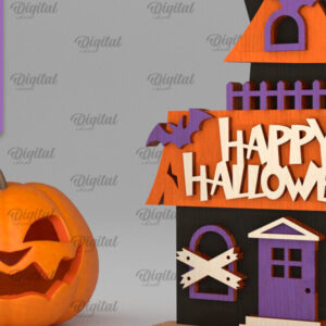 Intra απο ξύλο plywood 3mm-4mm πάχος - Διακόσμηση αποκριάτικων περιπτέρων σπιτιού με λέιζερ Δίασταση 15x15 cm INTRAFABR-105334001