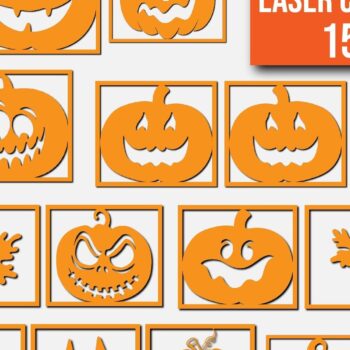 Intra απο ξύλο plywood 3mm-4mm πάχος - Δέσμη  για Halloween Huge Laser Cut Δίασταση 3x3 cm INTRAFABR-80239237 - Image 6