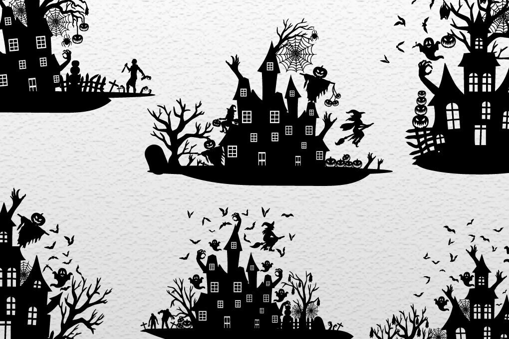 Intra απο ξύλο plywood 3mm-4mm πάχος - Halloween Hunted Big Boo Mega House Δίασταση 15x15 cm INTRAFABR-80007125