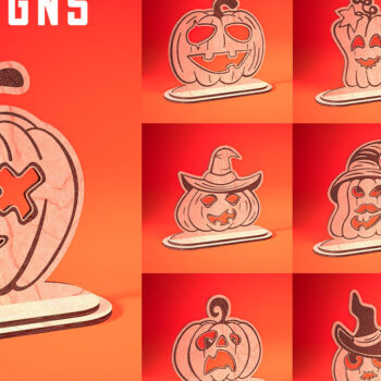 Intra απο ξύλο plywood 3mm-4mm πάχος - Halloween Jack O Lantern Decor Cut Laser Δίασταση 15x15 cm INTRAFABR-75900894 - Image 1