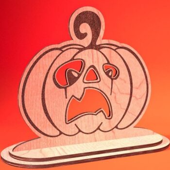 Intra απο ξύλο plywood 3mm-4mm πάχος - Halloween Jack O Lantern Decor Cut Laser Δίασταση 15x15 cm INTRAFABR-75900894 - Image 5