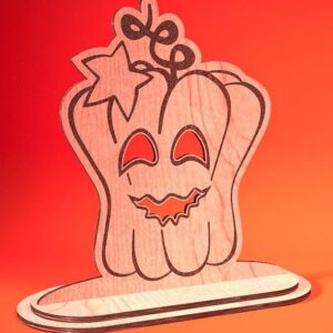 Intra απο ξύλο plywood 3mm-4mm πάχος - Halloween Jack O Lantern Decor Cut Laser Δίασταση 15x15 cm INTRAFABR-75900958