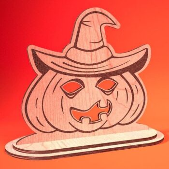 Intra απο ξύλο plywood 3mm-4mm πάχος - Halloween Jack O Lantern Decor Cut Laser Δίασταση 15x15 cm INTRAFABR-75901269 - Image 1