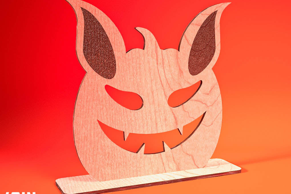 Intra απο ξύλο plywood 3mm-4mm πάχος - Halloween Jack O Lantern Decor Cut Laser Δίασταση 15x15 cm INTRAFABR-74276609