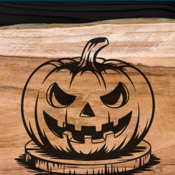 Intra απο ξύλο plywood 3mm-4mm πάχος -  αποκοπής  Jack-o'-Lantern Halloween Δίασταση 15x15 cm INTRAFABR-107011827 - Image 3