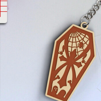 Intra απο ξύλο plywood 3mm-4mm πάχος - Δέσμη κοπής με λέιζερ για Halloween Key Chain Δίασταση 20x25 cm INTRAFABR-101375951 - Image 2