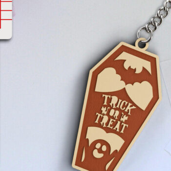 Intra απο ξύλο plywood 3mm-4mm πάχος -  κοπής λέιζερ για Halloween Key Chain Δίασταση 20x25 cm INTRAFABR-101205182 - Image 1