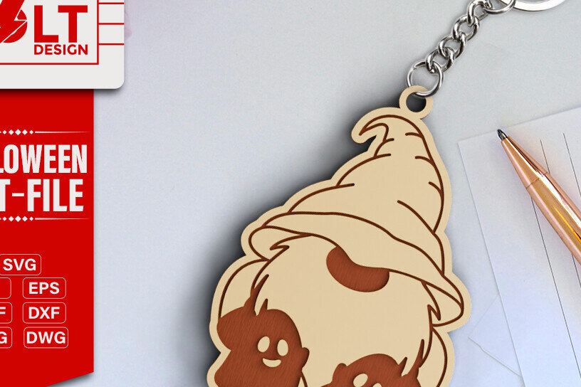 Intra απο ξύλο plywood 3mm-4mm πάχος -  κοπής λέιζερ για Halloween Key Chain Δίασταση 20x25 cm INTRAFABR-101205540