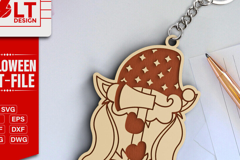Intra απο ξύλο plywood 3mm-4mm πάχος -  κοπής λέιζερ για Halloween Key Chain Δίασταση 20x25 cm INTRAFABR-101205582