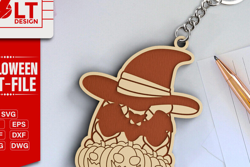 Intra απο ξύλο plywood 3mm-4mm πάχος -  κοπής λέιζερ για Halloween Key Chain Δίασταση 20x25 cm INTRAFABR-101205629