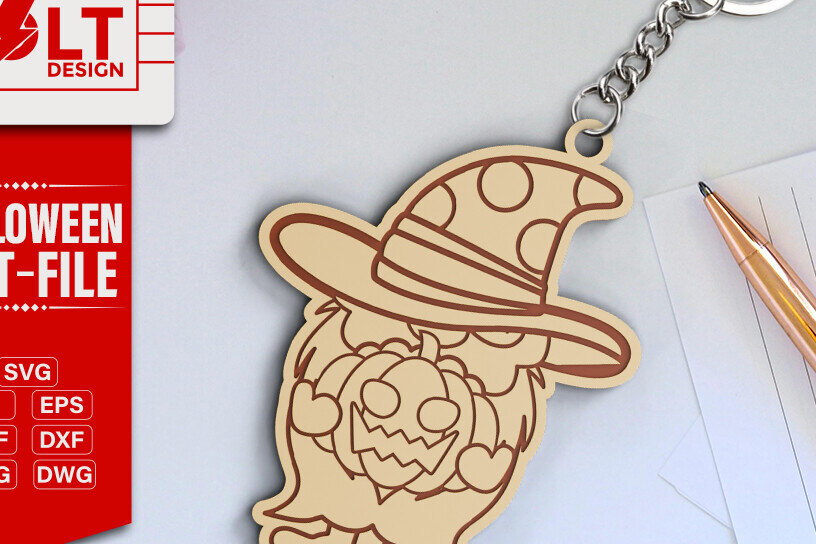 Intra απο ξύλο plywood 3mm-4mm πάχος -  κοπής λέιζερ για Halloween Key Chain Δίασταση 20x25 cm INTRAFABR-101137062