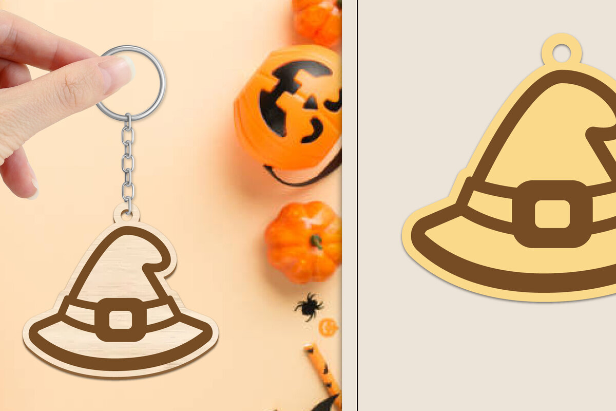 Intra απο ξύλο plywood 3mm-4mm πάχος - Αποκριάτικο μπρελόκ με λέιζερ Δίασταση 4x4 cm INTRAFABR-102834823