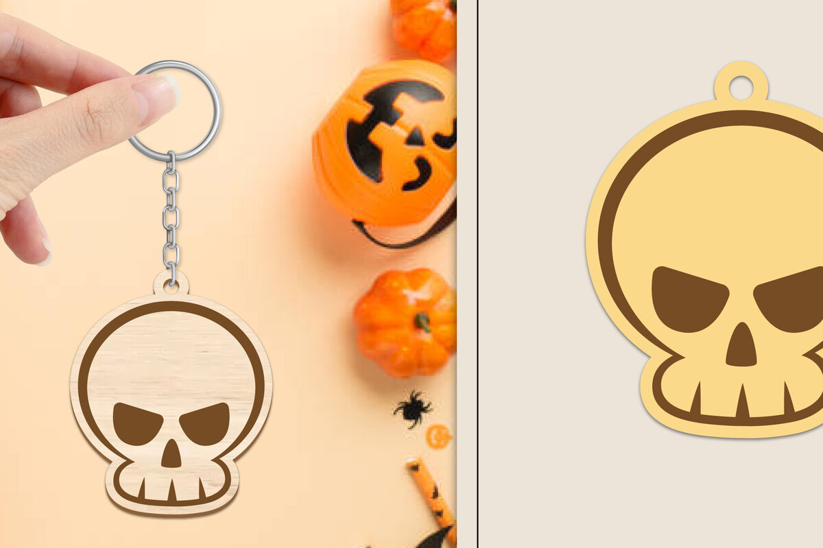 Intra απο ξύλο plywood 3mm-4mm πάχος - Αποκριάτικο μπρελόκ με λέιζερ Δίασταση 4x4 cm INTRAFABR-102834881