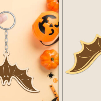 Intra απο ξύλο plywood 3mm-4mm πάχος - Αποκριάτικο μπρελόκ με λέιζερ Δίασταση 4x4 cm INTRAFABR-102835053 - Image 1