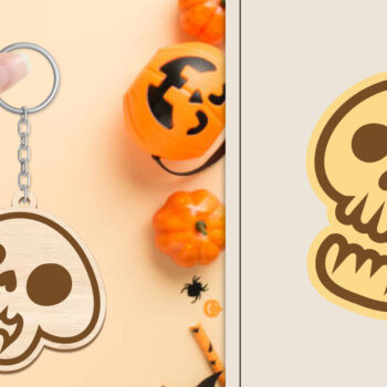 Intra απο ξύλο plywood 3mm-4mm πάχος - Αποκριάτικο μπρελόκ με λέιζερ Δίασταση 4x4 cm INTRAFABR-102835091 - Image 1