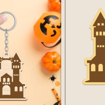 Intra απο ξύλο plywood 3mm-4mm πάχος - Αποκριάτικο μπρελόκ με λέιζερ Δίασταση 4x4 cm INTRAFABR-102835153 - Image 1