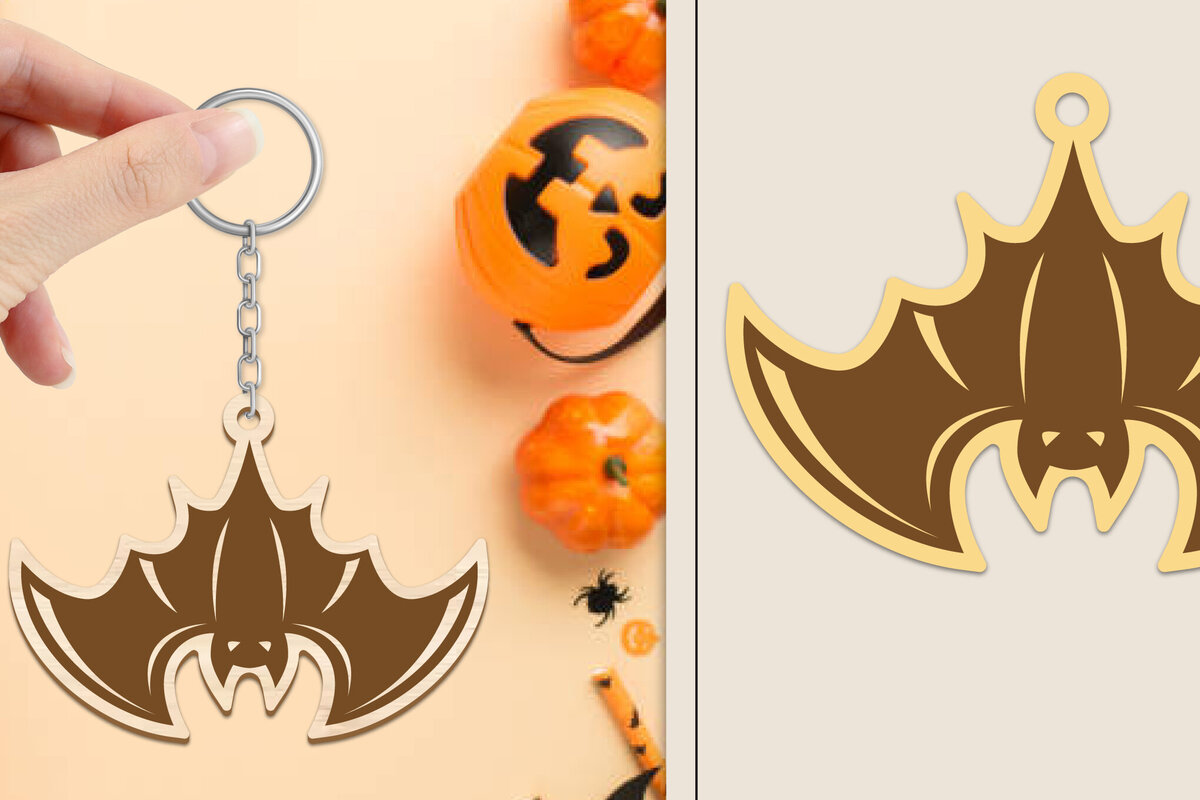 Intra απο ξύλο plywood 3mm-4mm πάχος - Αποκριάτικο μπρελόκ με λέιζερ Δίασταση 4x4 cm INTRAFABR-102834352