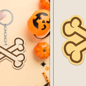 Intra απο ξύλο plywood 3mm-4mm πάχος - Αποκριάτικο μπρελόκ με λέιζερ Δίασταση 4x4 cm INTRAFABR-102835301 - Image 1