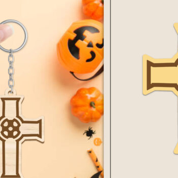 Intra απο ξύλο plywood 3mm-4mm πάχος - Αποκριάτικο μπρελόκ με λέιζερ Δίασταση 4x4 cm INTRAFABR-102834416 - Image 1