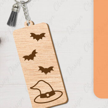 Intra απο ξύλο plywood 3mm-4mm πάχος - με μπρελόκ αποκριών Δίασταση 4x4 cm INTRAFABR-104543325 - Image 3