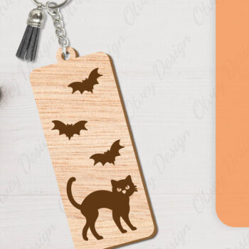 Intra απο ξύλο plywood 3mm-4mm πάχος - με μπρελόκ αποκριών Δίασταση 4x4 cm INTRAFABR-104543325 - Image 8