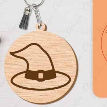 Intra απο ξύλο plywood 3mm-4mm πάχος - με μπρελόκ αποκριών Δίασταση 4x4 cm INTRAFABR-104543331 - Image 3