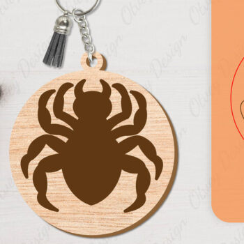 Intra απο ξύλο plywood 3mm-4mm πάχος - με μπρελόκ αποκριών Δίασταση 4x4 cm INTRAFABR-104543331 - Image 5